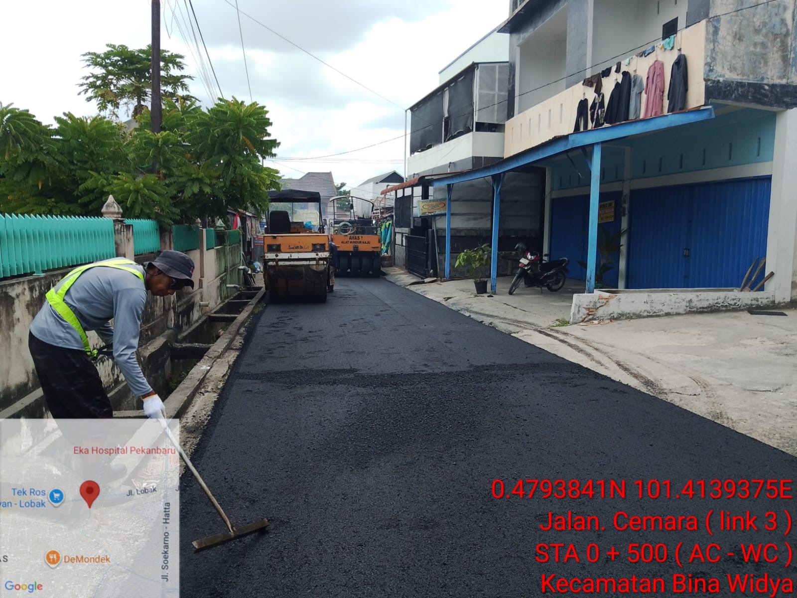 Mantan Gubernur Riau Apresiasi Perbaikan Jalan Teluk Leok oleh Pemko Pekanbaru