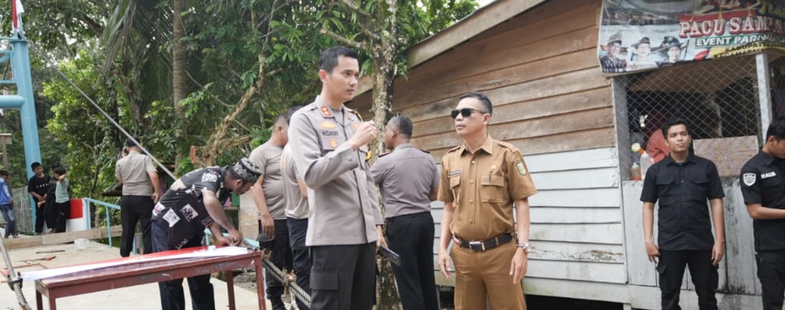Kapolres Kuansing Matangkan Persiapan Groundbreaking Jembatan Merah Putih di Pucuk Rantau