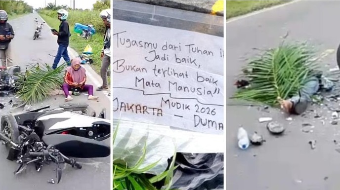Pemudik Asal Dumai Tewas dalam Kecelakaan Adu Kambing di Lampung Tengah