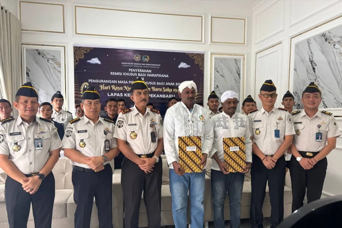 Dua WNA Malaysia Terima Remisi Nyepi di Lapas Pekanbaru, Masing-masing Dipotong 2 Bulan
