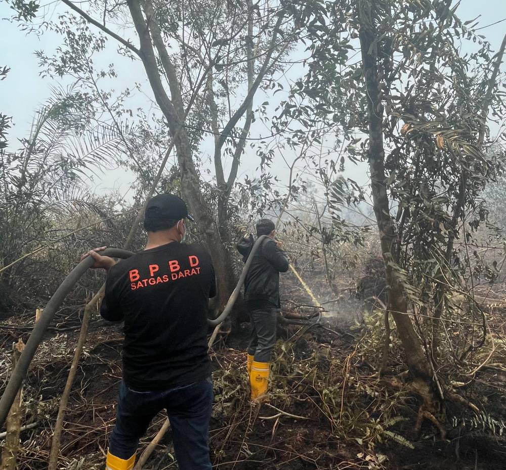Pemko Dumai Intensifkan Pemadaman Karhutla, Kerahkan Personel hingga Helikopter Water Bombing