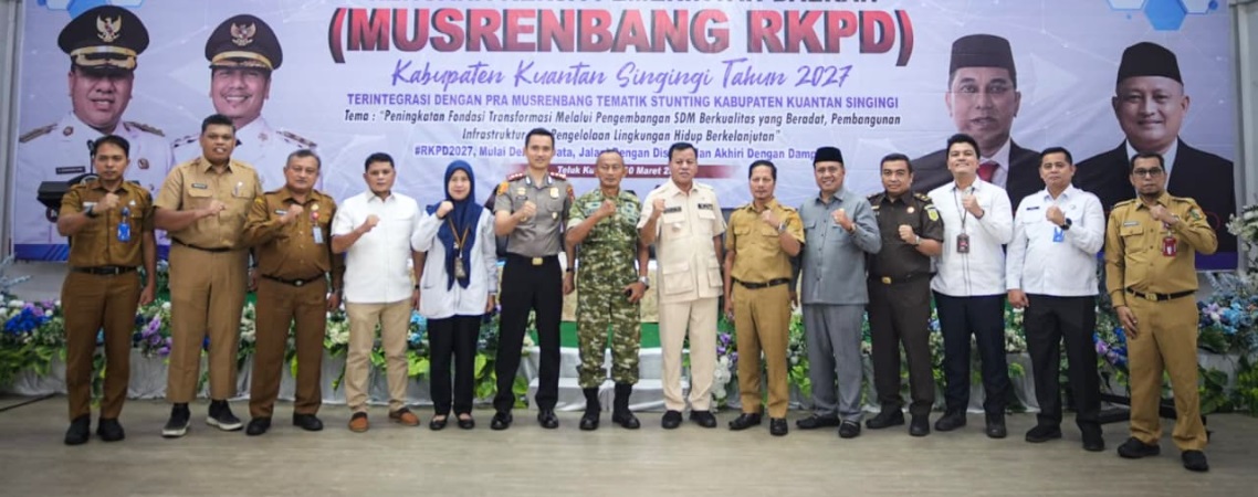 Bupati Kuansing Buka Musrenbang RKPD 2026, Fokus pada SDM, Infrastruktur & Lingkungan Berkelanjutan
