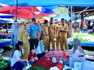 Jelang Lebaran, Wabup Kampar Misharti Tinjau Harga Sembako di Pasar Bangkinang