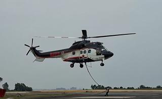 Riau Terima Helikopter Super Puma dari BNPB, Perkuat Penanganan Karhutla