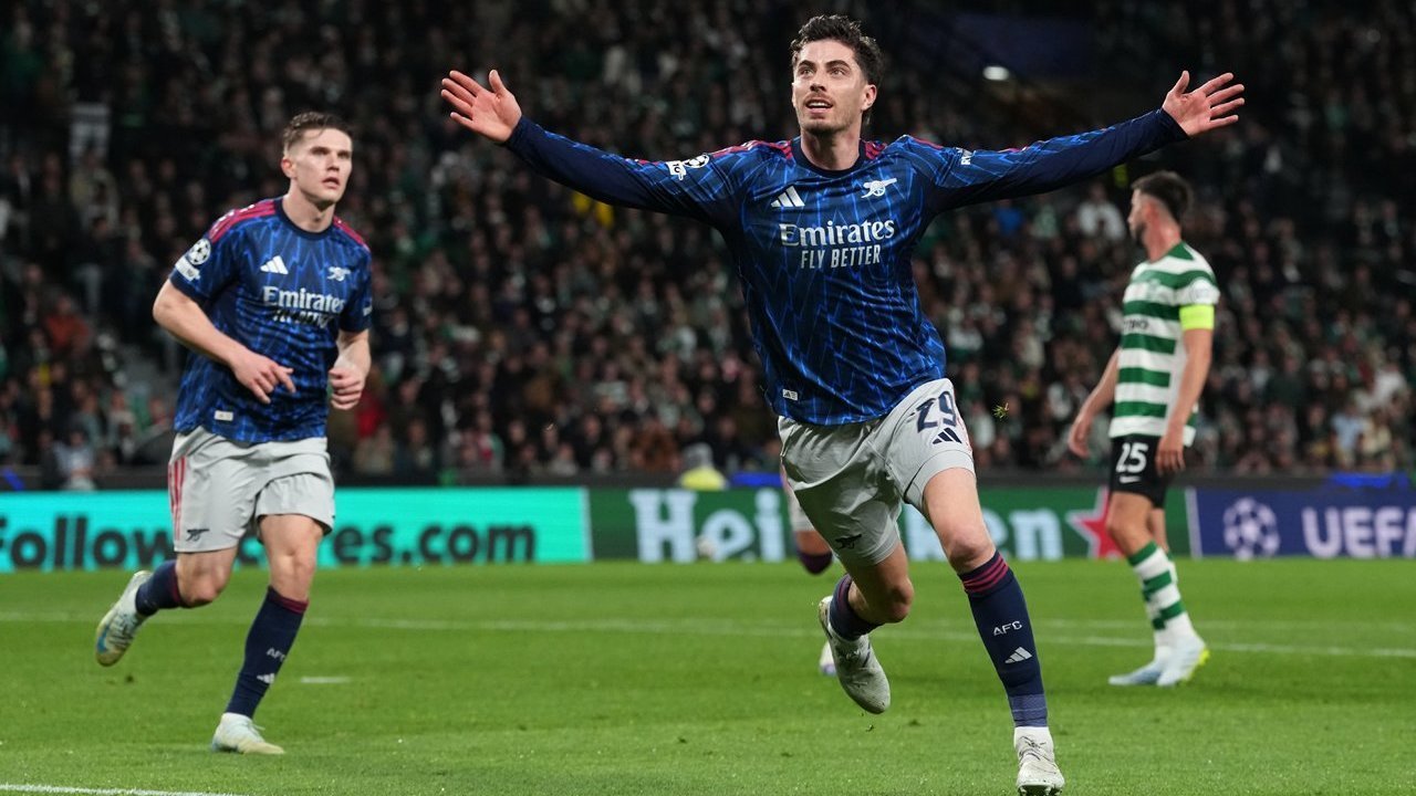 Gol Telat Havertz Bawa Arsenal Bungkam Sporting, Menang Dramatis di Lisbon
