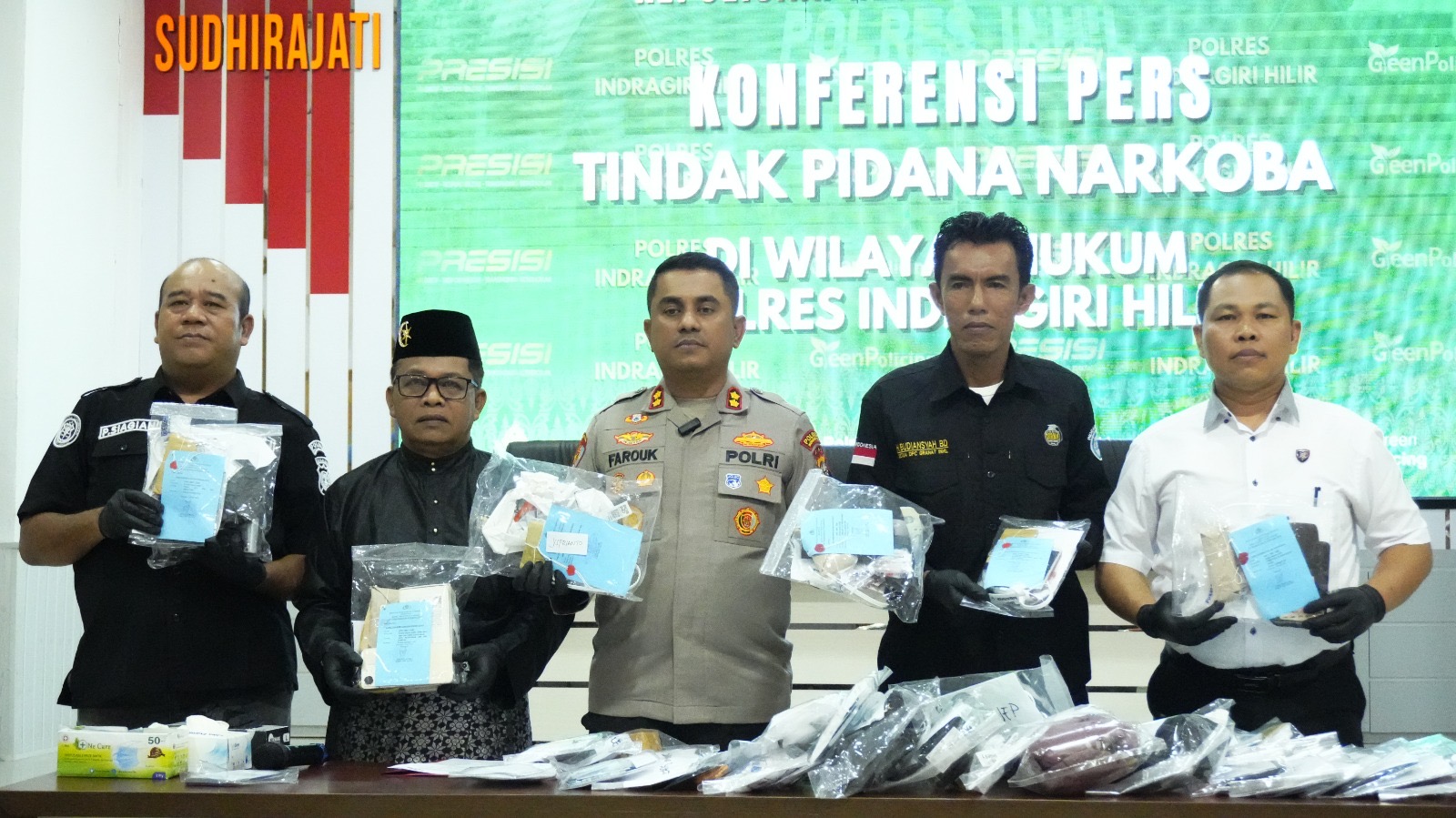 Empat Bulan, Polres Indragiri Hilir Ungkap 64 Kasus Narkoba, 79 Tersangka Diamankan