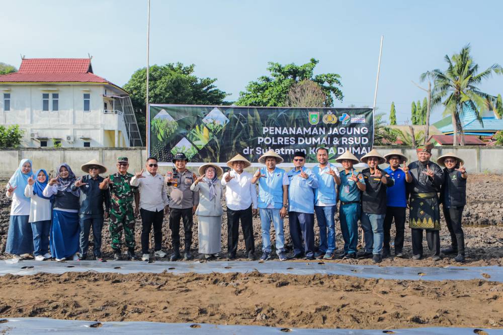 Wawako Dumai Tanam Jagung, Perkuat Ketahanan Pangan dan Gerakan Green Policing