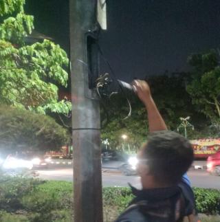OTK Curi Kabel LPJU di Jalan Sudirman, Dishub Pekanbaru Segera Perbaiki