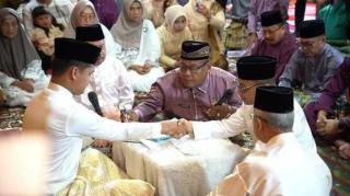 Akad Nikah Putri Wakil Bupati Bengkalis Berlangsung Khidmat, Dipimpin Kepala KUA Bengkalis