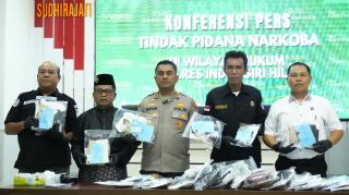 Empat Bulan, Polres Indragiri Hilir Ungkap 64 Kasus Narkoba, 79 Tersangka Diamankan