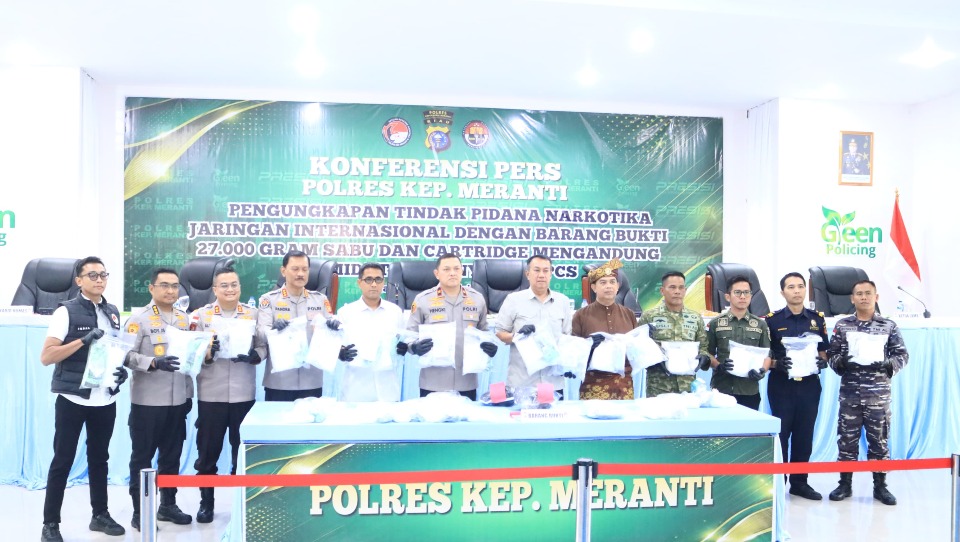 Pemkab Meranti Apresiasi Pengungkapan 27 Kg Sabu Jaringan Internasional di Wilayah Perbatasan