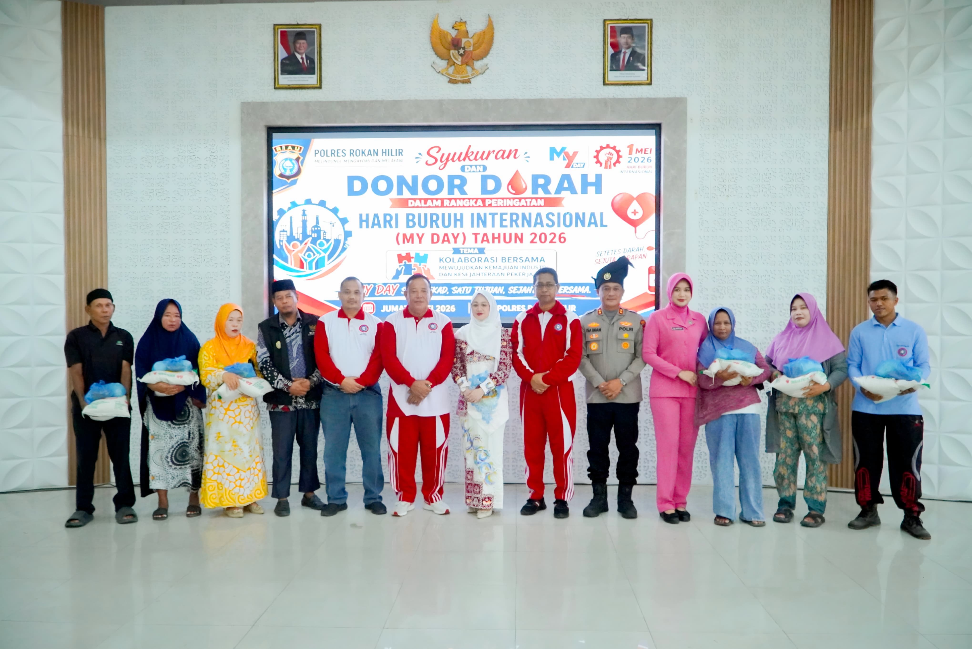 May Day 2026 di Rohil, Wabup dan Kapolres Tekankan Sinergi untuk Kesejahteraan Pekerja
