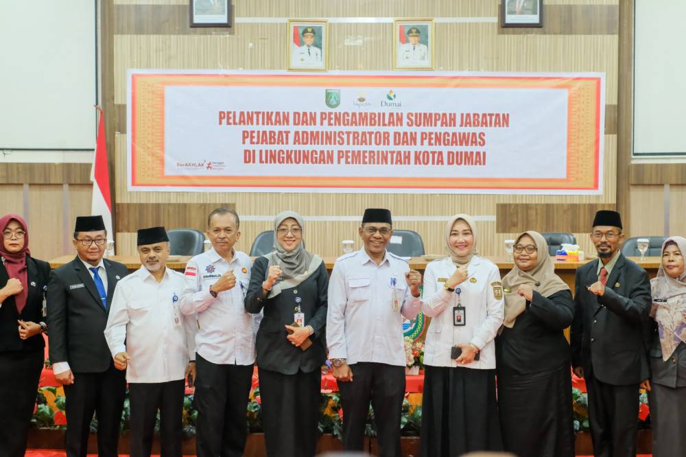 Pemko Dumai Lantik 12 Pejabat Eselon III dan IV, Perkuat Kinerja Birokrasi dan Pelayanan Publik