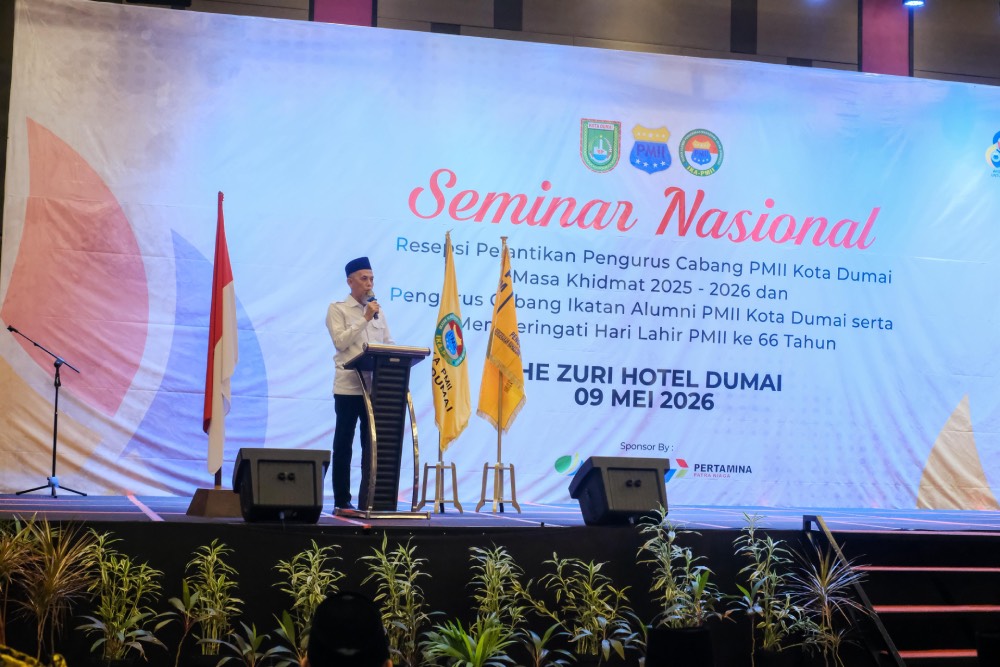 Hadiri Pelantikan IKA PMII dan PMII Dumai, Wako Paisal Ajak Kader Ambil Peran dalam Pembangunan