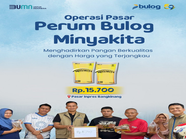 BULOG Kampar Gelar Operasi Pasar Minyakita di Pasar Impres Bangkinang
