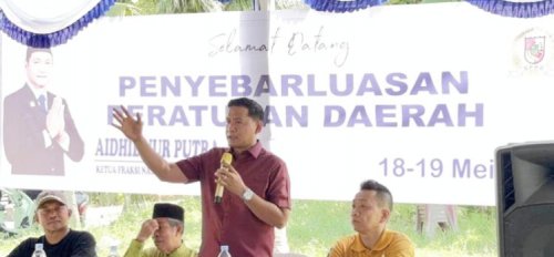 Aidhil Nur Putra Sosialisasikan Perda Kawasan Tanpa Rokok di Labuhbaru Timur