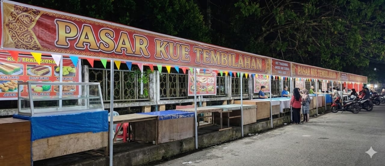 Bupati Inhil Fasilitasi 66 Lapak Terpusat UMKM Kue Idul Adha di Jalan Kapten Mukhtar