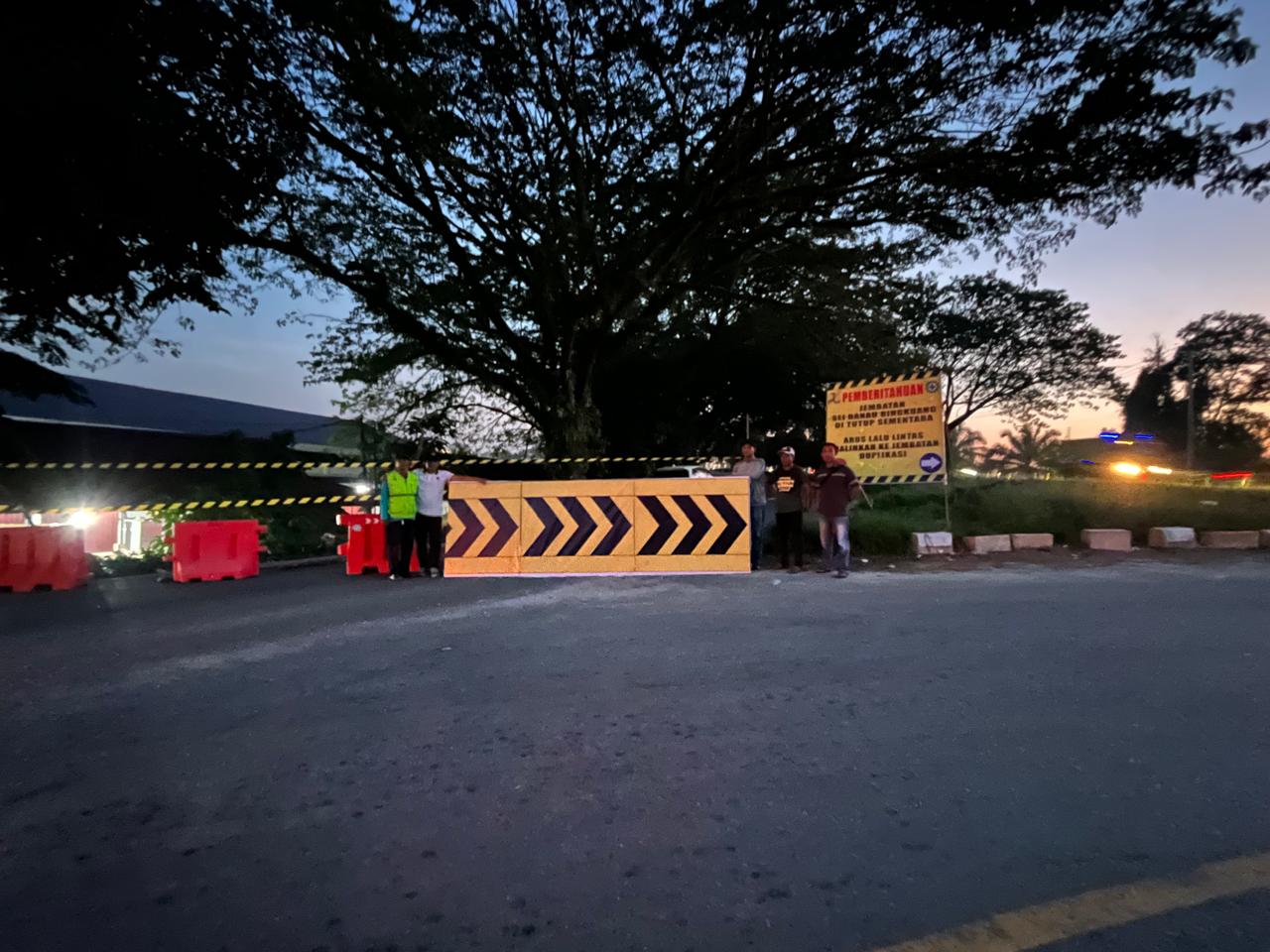 Jembatan Danau Bingkuang Ditutup Sementara, Kendaraan Dialihkan ke Jalur Sebelah