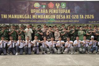 Sekda Bengkalis Hadiri Penutupan TMMD Ke-128, Apresiasi Kolaborasi TNI dan Pemda Bangun Desa