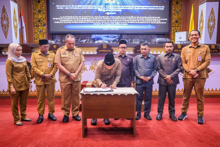 DPRD dan Pemko Pekanbaru Sahkan Perda PSPD, Dua OPD Baru Segera Dibentuk