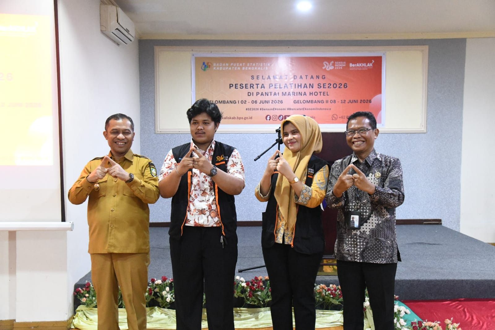 Wabup Bengkalis Tekankan Akurasi Data Saat Buka Pelatihan Petugas Sensus Ekonomi 2026