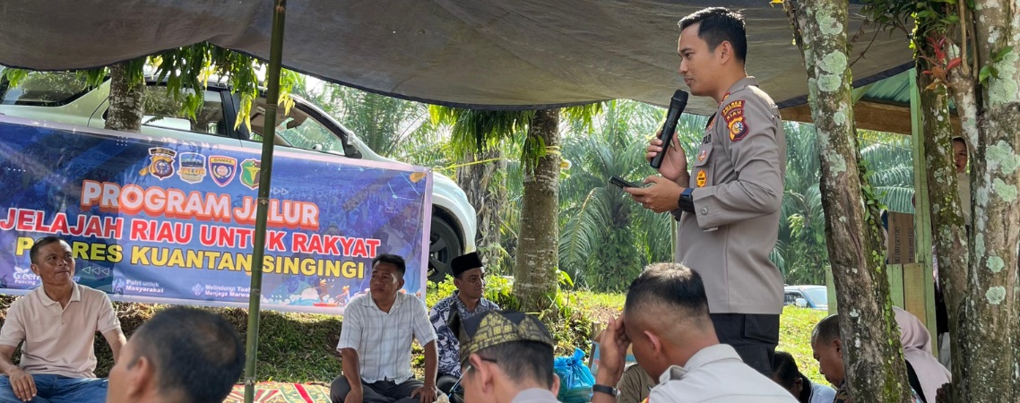 Kapolres Kuansing Ajak Warga Jauhi Narkoba dan Manfaatkan Layanan 110 Lewat Program JALUR