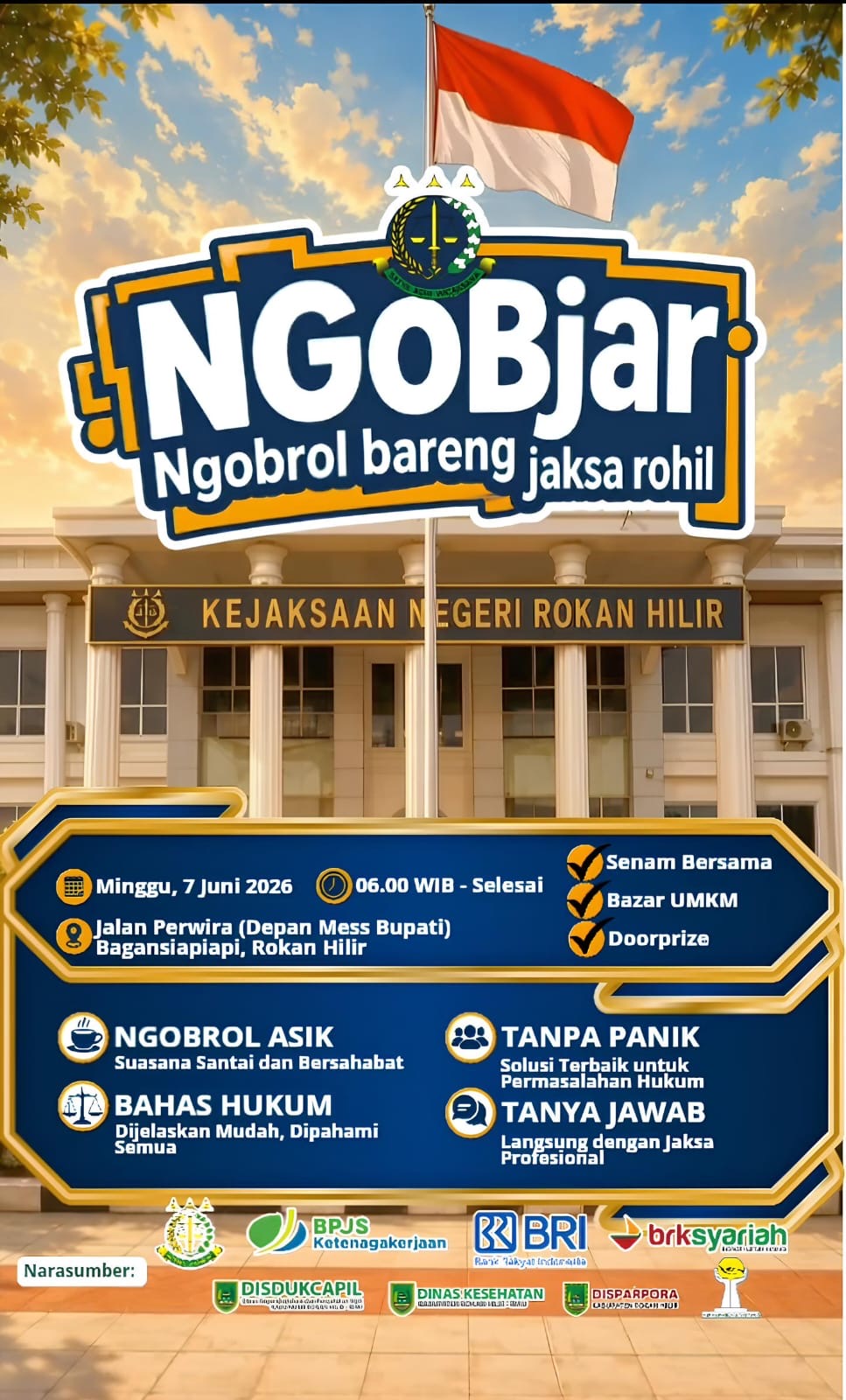 Pertama di Riau, Kejari Rohil Gelar Dialog Hukum Santai "NGOBjar" untuk Masyarakat