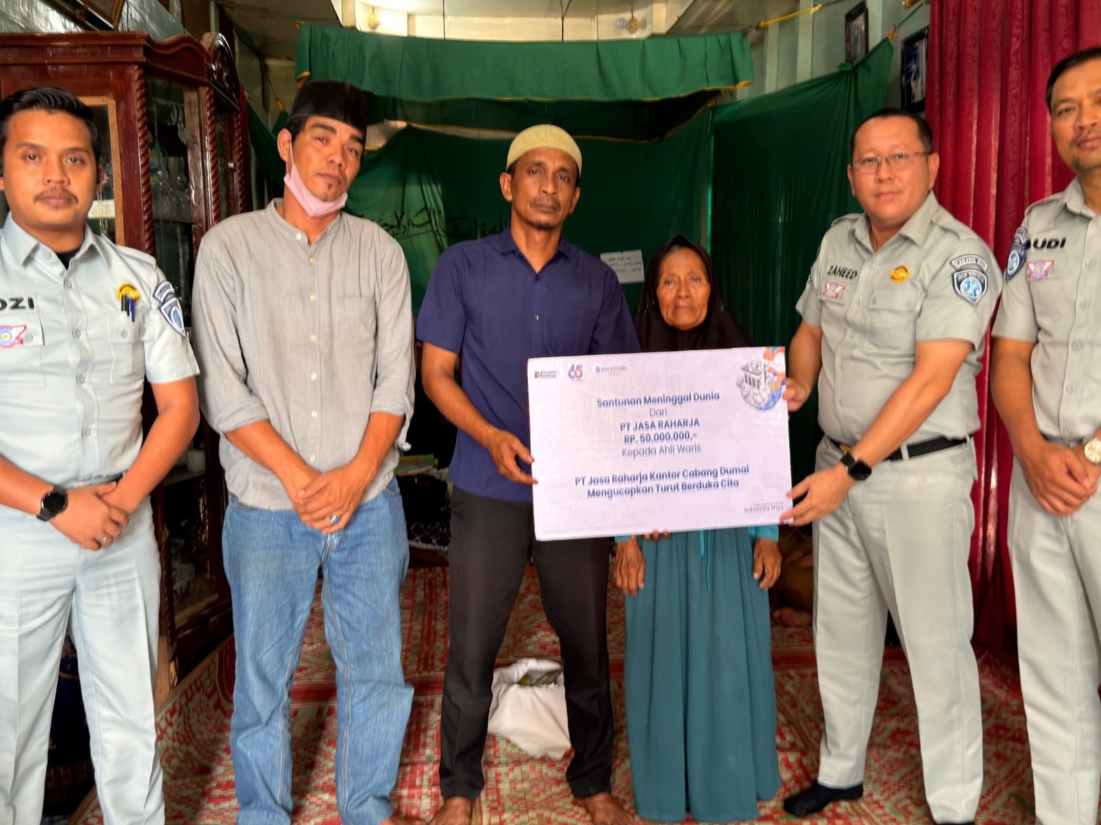 Kurang dari 24 Jam, Jasa Raharja Dumai Salurkan Santunan Korban Meninggal Kecelakaan Tol Permai