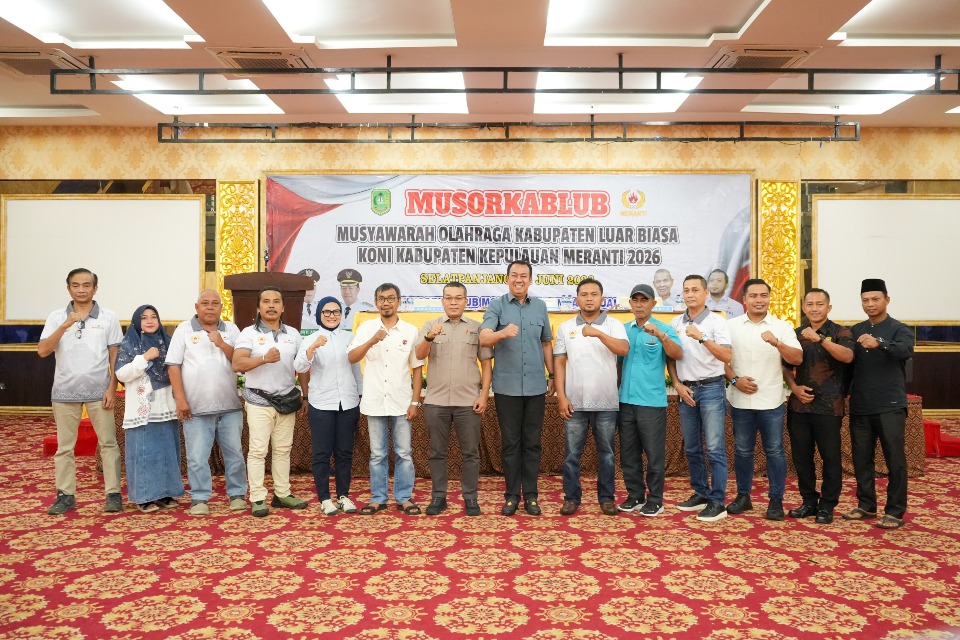 Hidayat Kembali Pimpin KONI Meranti 2026-2030, Wabup Dorong Soliditas dan Prestasi Atlet