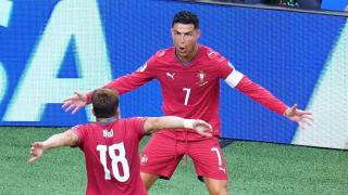 Ronaldo Menggila! Portugal Bantai Uzbekistan 5-0 dan Kokoh di Puncak Grup K