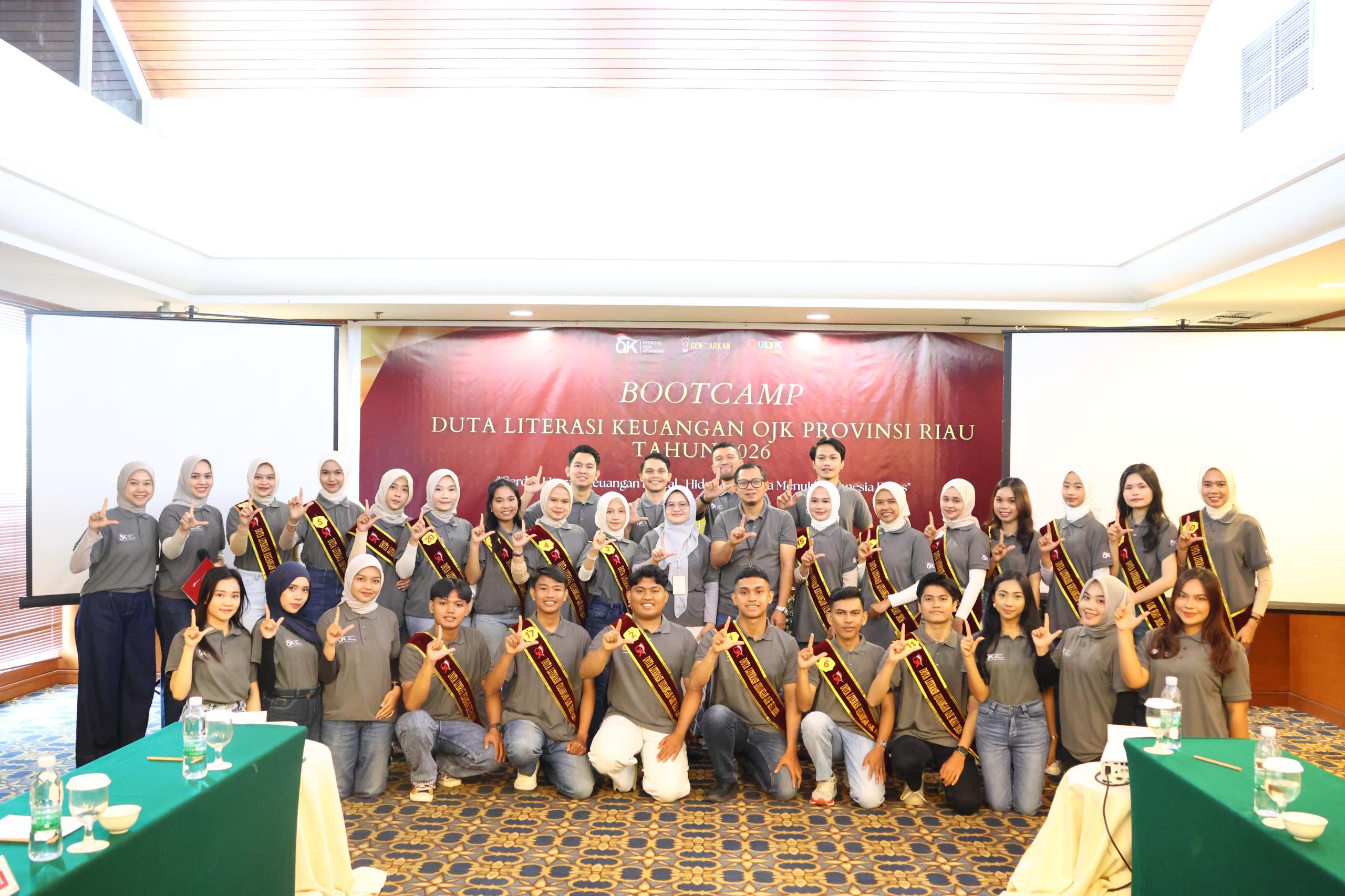 Perkuat Inklusi Keuangan Generasi Muda, OJK Riau Gelar Bootcamp Duta Literasi Keuangan Tahun 2026