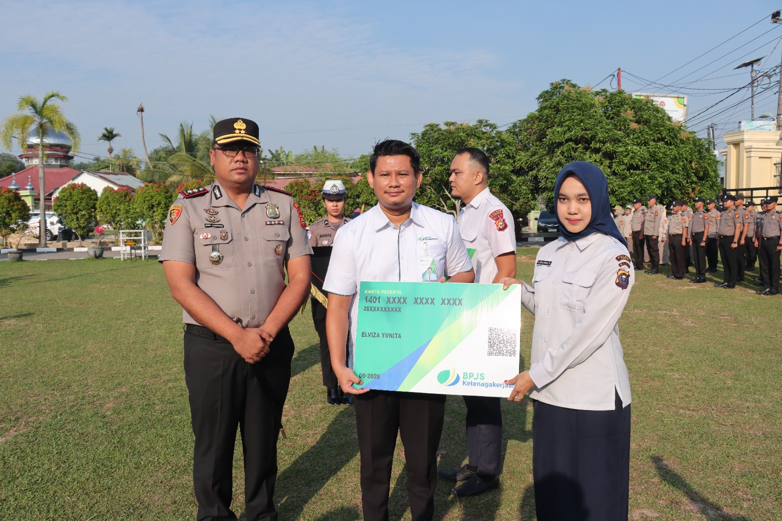 Polres Kampar Berikan Perlindungan BPJS Ketenagakerjaan bagi PHL