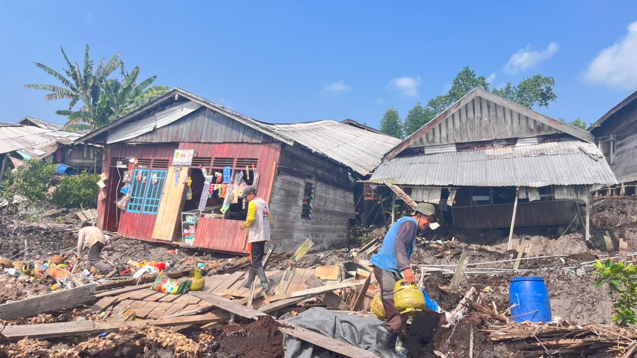 Abrasi Porak-porandakan Desa Sungai Nyiur, BPBD Evakuasi Warga