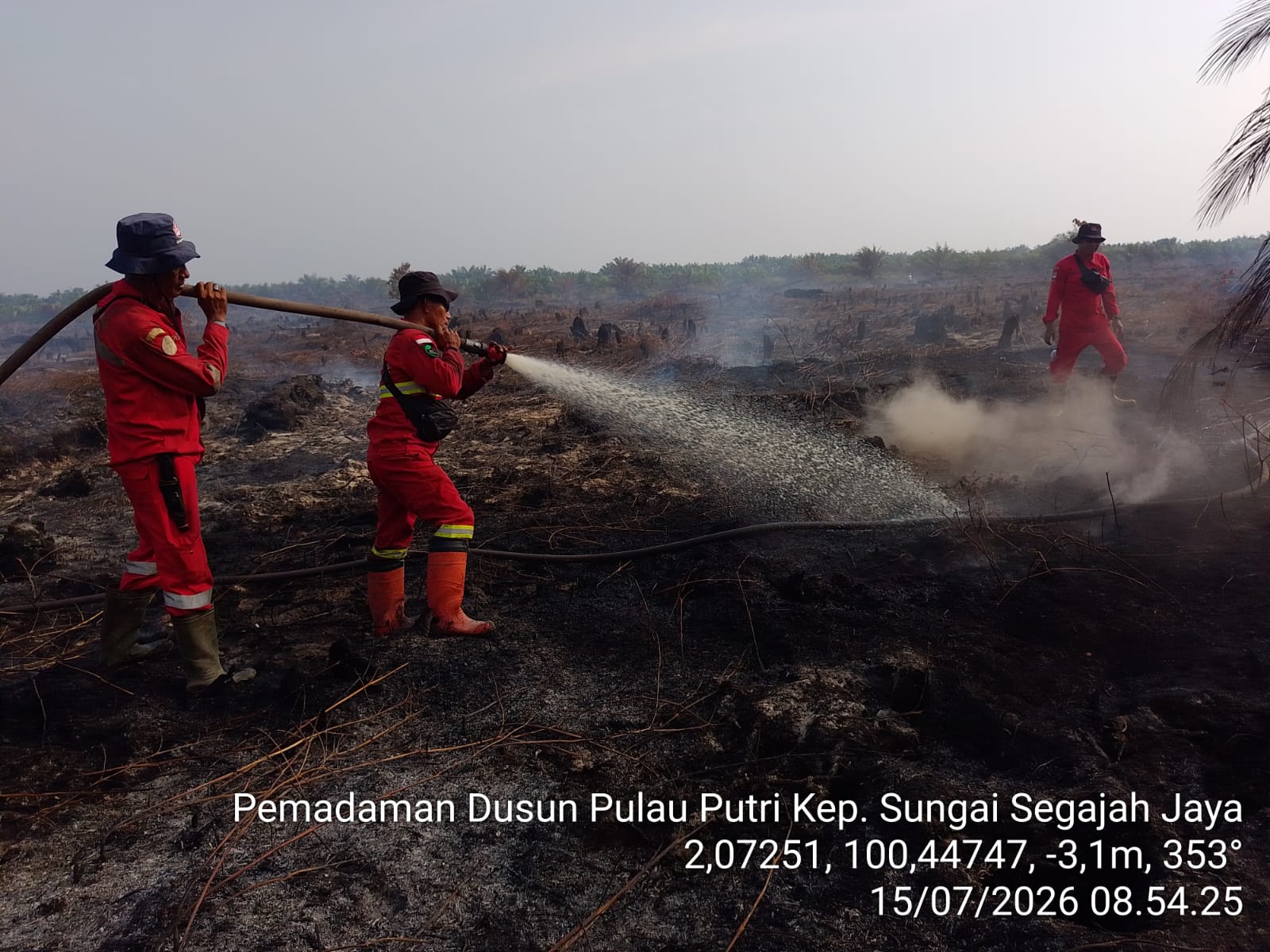 Tim Gabungan Berhasil Kendalikan Karhutla di Rohil, Lahan Gambut 7,5 Hektare Dipastikan Aman