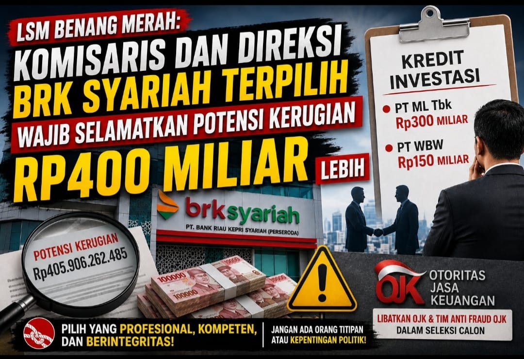 Benang Merah: Komisaris dan Direksi BRK Syariah Terpilih Bakal Urusi Potensi Kerugian Rp400 Miliar