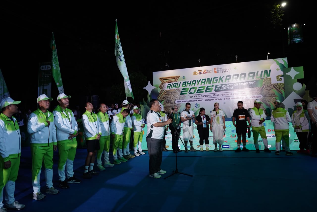 Riau Bhayangkara Run 2026 Jadi Ajang Olahraga dan Kampanye Bersama Lawan Karhutla