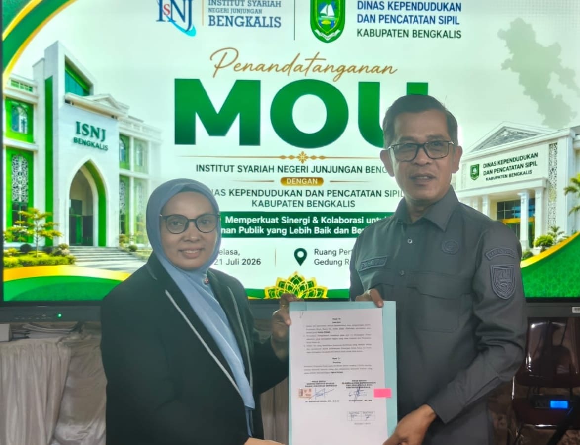 Teken MoU, ISNJ Bengkalis dan Disdukcapil Perkuat Layanan Administrasi Kependudukan 