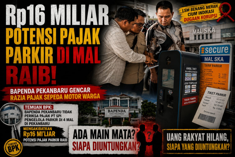 Ironi! Rp16 Miliar Potensi Pajak Parkir di Mal Raib dan Pajak Motor Warga Dirazia hingga ke Parkiran