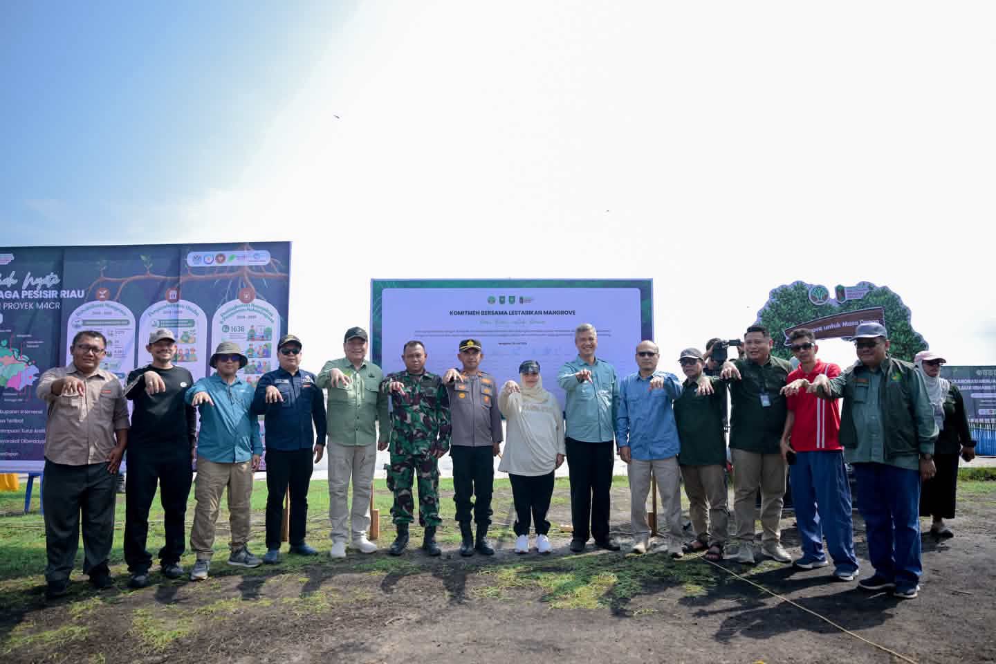 PPIU M4CR Tanam 1.000 Mangrove di Bengkalis, Rehabilitasi Mangrove Riau Tembus 3.200 Hektare