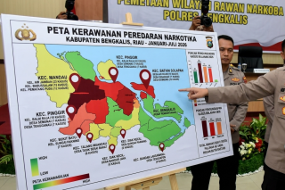 Polres Bengkalis Petakan Zona Merah Narkoba, Mandau hingga Bathin Solapan Wilayah Paling Rawan