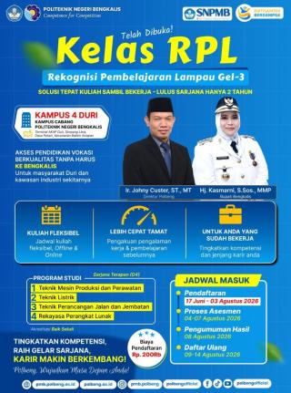 Polbeng Buka Kelas RPL di Duri, Pekerja Bisa Raih Sarjana Terapan Tanpa Tinggalkan Pekerjaan
