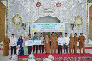 173 Mustahik Kampung Rempak Terima Bantuan Zakat Konsumtif Program Siak Peduli