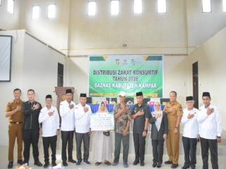 Baznas Kampar Salurkan Zakat Konsumtif Rp147,3 Juta untuk 491 Penerima Manfaat