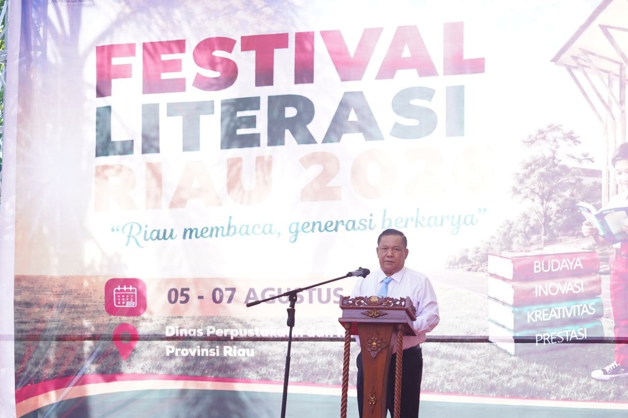 Buka Festival Literasi Riau 2026, SF Hariyanto Targetkan Minat Baca Capai 73 Persen