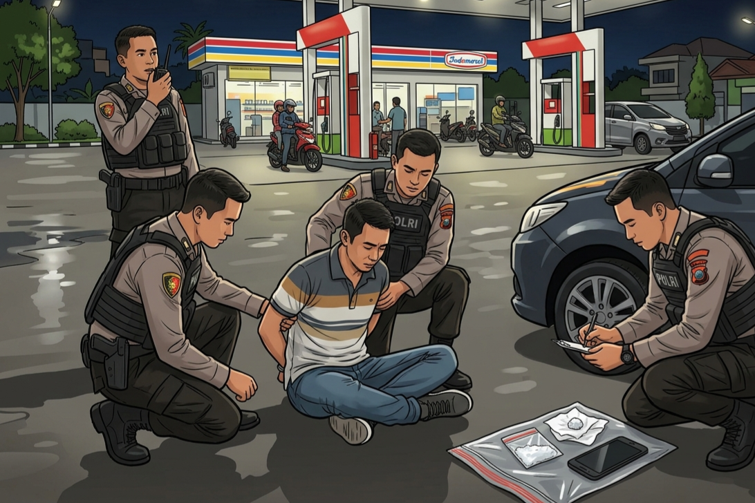 Polres Bengkalis Bekuk Terduga Pengedar Sabu di Mandau, Bandar Masih Diburu