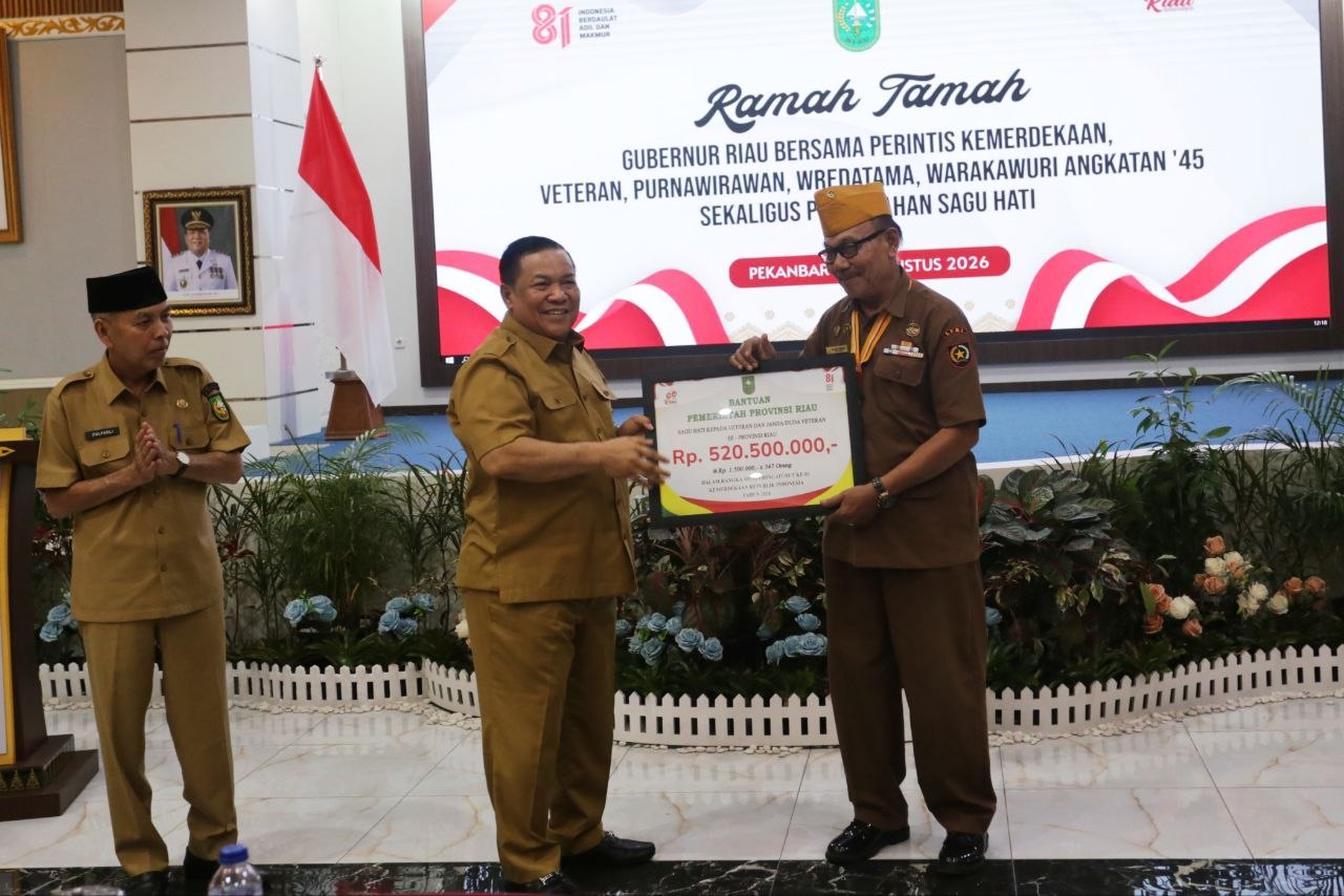 Pemprov Riau Salurkan Sagu Hati Rp520,5 Juta untuk 347 Veteran dan Keluarganya