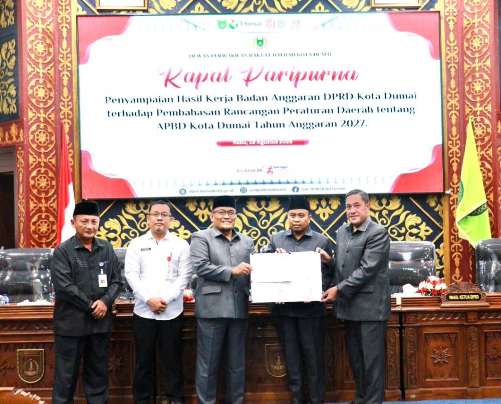 DPRD dan Pemko Dumai Sepakati APBD 2027 Rp1,76 Triliun, Fokus Infrastruktur dan Layanan Dasar