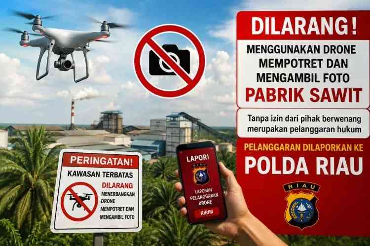 Foto PKS Pakai Drone, Yayasan Riau Madani Dilaporkan 