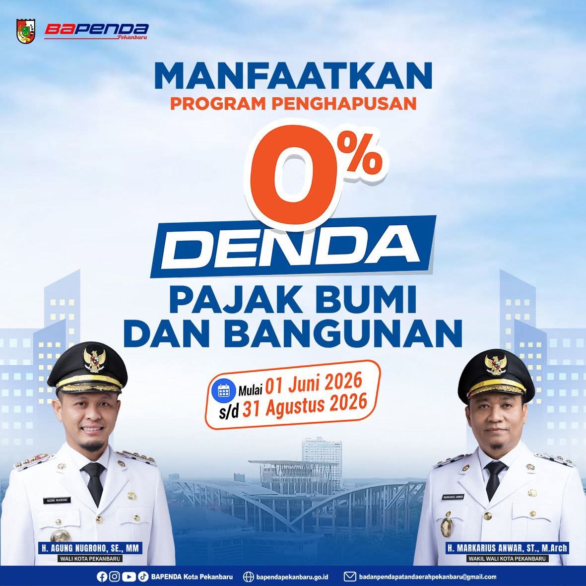 Jatuh Tempo 31 Agustus, Bapenda Pekanbaru Imbau Warga Segera Bayar PBB
