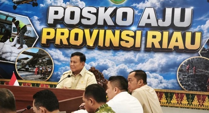 Prabowo Minta 3 Orang Diduga Bakar Lahan Riau dengan Modus Pura-pura Mancing Dibawa ke Jakarta